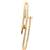 Rose gold plated anti tarnish cz nail design bracelet