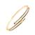 Rose gold plated anti tarnish cz nail design bracelet