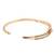 Rose gold plated anti tarnish cz nail design bracelet