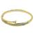 Gold plated anti tarnish cz nail design bracelet