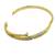 Gold plated anti tarnish cz nail design bracelet
