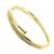 Gold plated anti tarnish cz nail design bracelet
