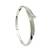 Silver plated anti tarnish cz nail design bracelet