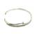 Silver plated anti tarnish cz nail design bracelet