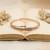 Rose gold plated anti tarnish cz nail design bracelet