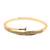 Rose gold plated anti tarnish cz nail design bracelet