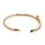 Rose gold plated anti tarnish cz nail design bracelet