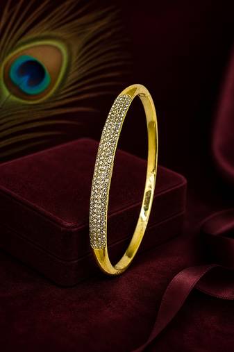Gold plated anti tarnish pave cz bracelet