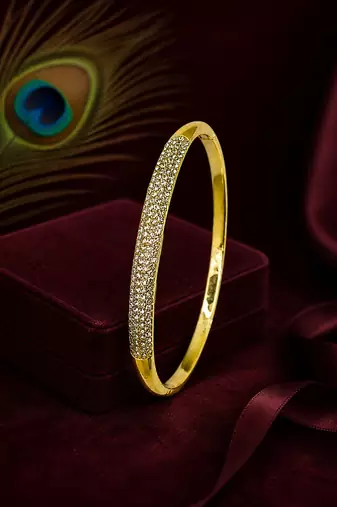 Gold plated anti tarnish pave cz bracelet