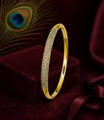 Gold plated anti tarnish pave cz bracelet