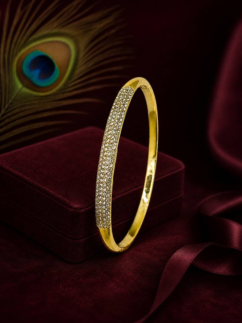 Gold plated anti tarnish pave cz bracelet