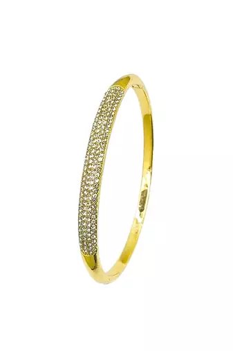 Gold plated anti tarnish pave cz bracelet