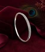 Silver plated anti tarnish pave cz bracelet