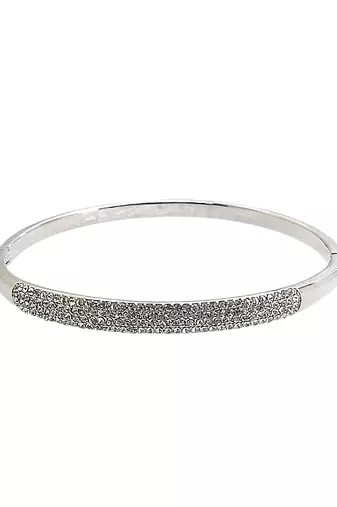 Silver plated anti tarnish pave cz bracelet