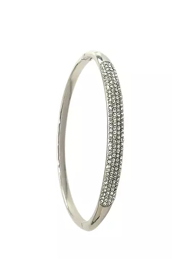 Silver plated anti tarnish pave cz bracelet