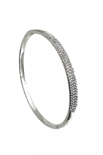 Silver plated anti tarnish pave cz bracelet