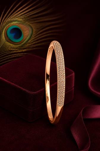 Rose gold plated anti tarnish pave cz bracelet