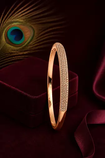 Rose gold plated anti tarnish pave cz bracelet