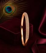 Rose gold plated anti tarnish pave cz bracelet
