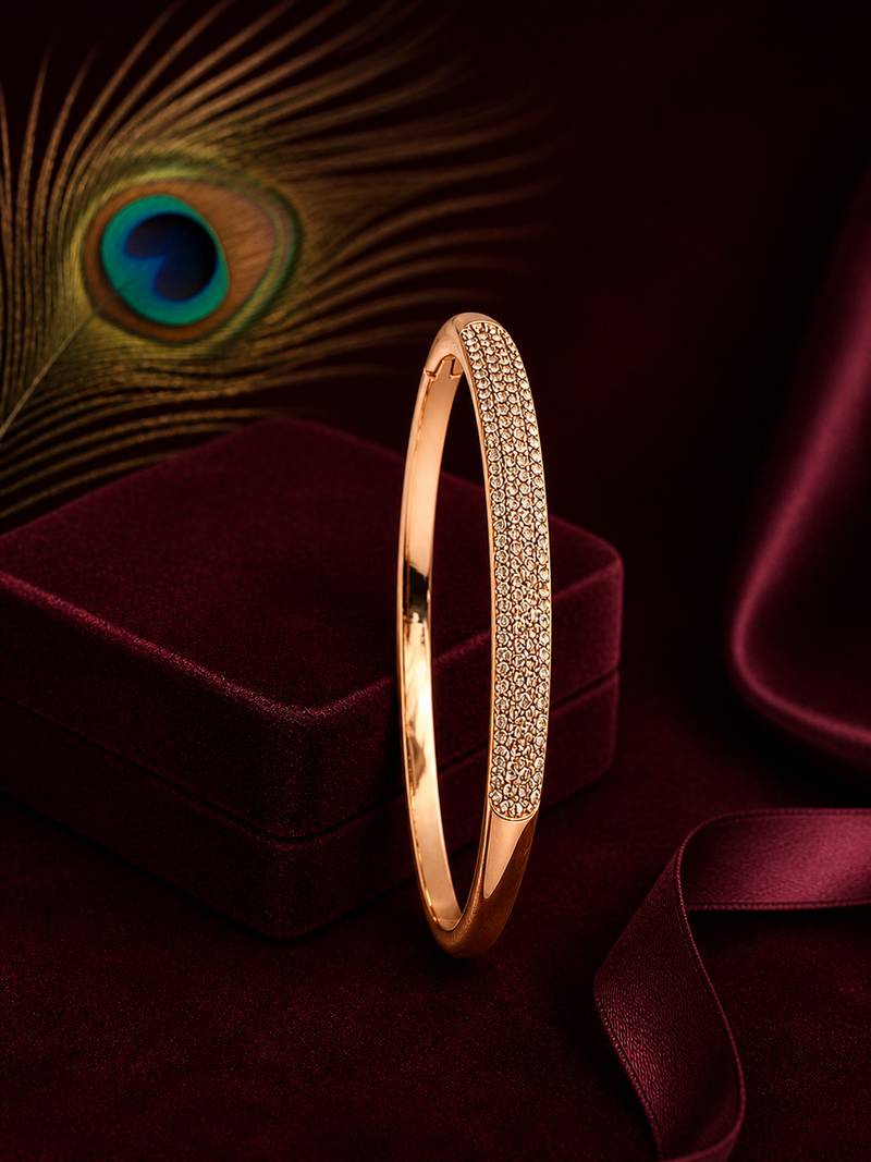 Rose gold plated anti tarnish pave cz bracelet