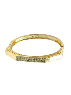 Gold plated octagonal anti tarnish cz  bracelet 2