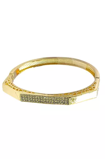 Gold plated octagonal anti tarnish cz  bracelet