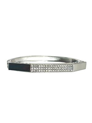 Silver plated octagonal anti tarnish cz  bracelet 2