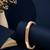Rose gold plated octagonal anti tarnish cz  bracelet