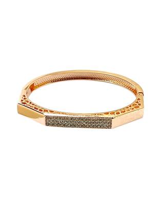 Rose gold plated octagonal anti tarnish cz  bracelet 2