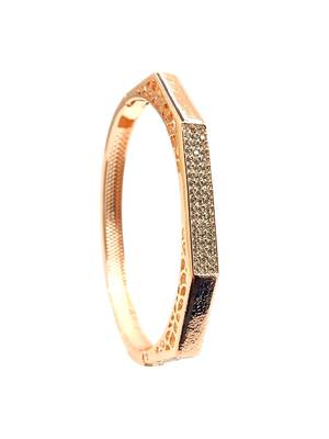 Rose gold plated octagonal anti tarnish cz  bracelet 4