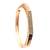 Rose gold plated octagonal anti tarnish cz  bracelet