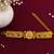 Gold plated kundan elegant adjustable bracelet