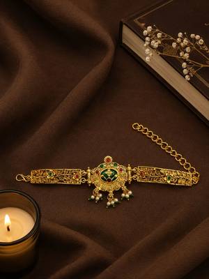 Gold plated heritage design adjustable bracelet 1