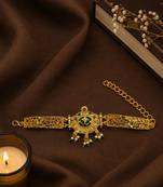 Gold plated heritage design adjustable bracelet