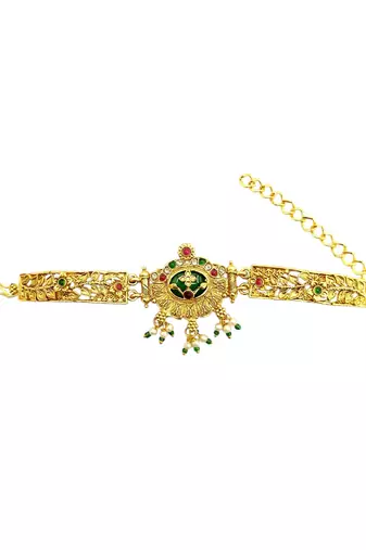 Gold plated heritage design adjustable bracelet