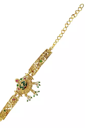 Gold plated heritage design adjustable bracelet