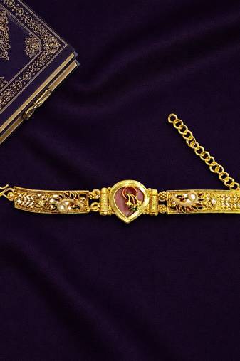 Gold plated heritage design adjustable bracelet