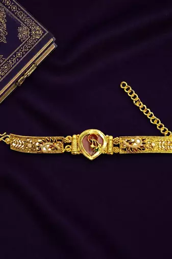 Gold plated heritage design adjustable bracelet