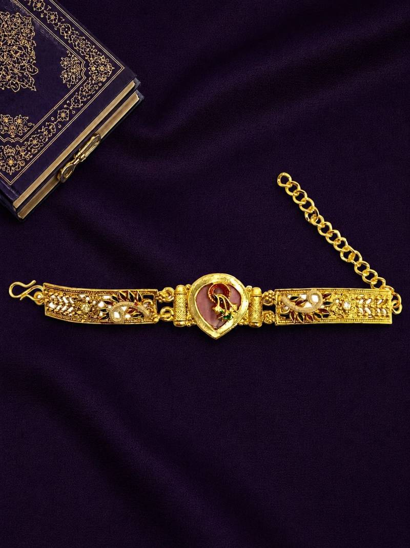 Gold plated heritage design adjustable bracelet