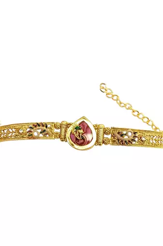 Gold plated heritage design adjustable bracelet