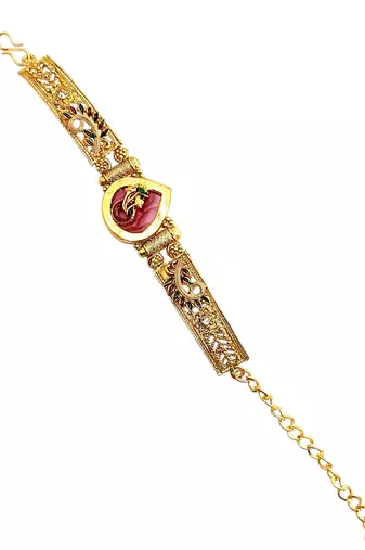 Gold plated heritage design adjustable bracelet