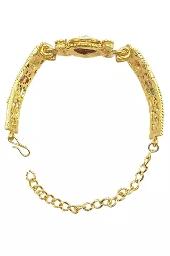 Gold plated heritage design adjustable bracelet