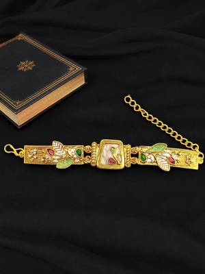 Gold plated heritage design adjustable bracelet 1