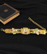 Gold plated heritage design adjustable bracelet