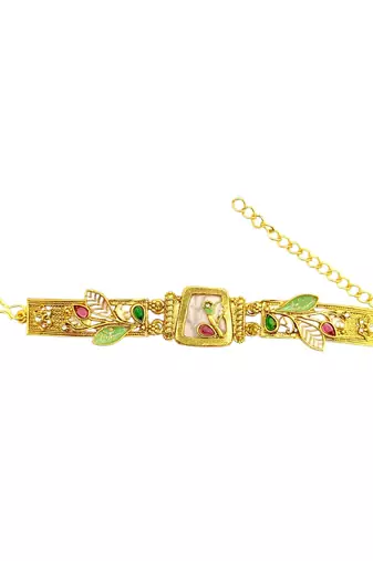 Gold plated heritage design adjustable bracelet