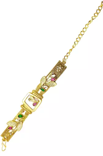 Gold plated heritage design adjustable bracelet