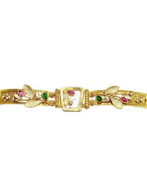 Gold plated heritage design adjustable bracelet 5