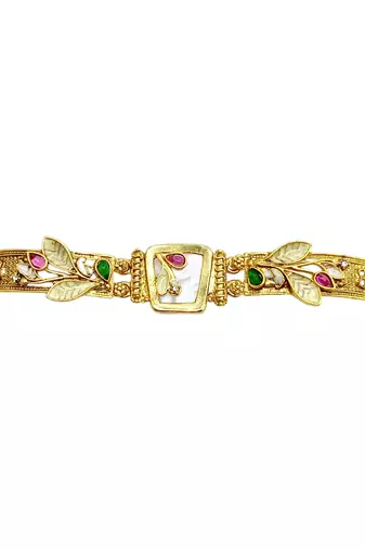 Gold plated heritage design adjustable bracelet