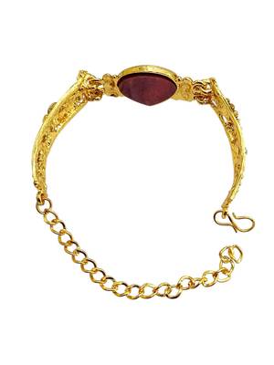 Gold plated heritage drop design adjustable bracelet 4