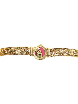 Gold plated heritage drop design adjustable bracelet 5